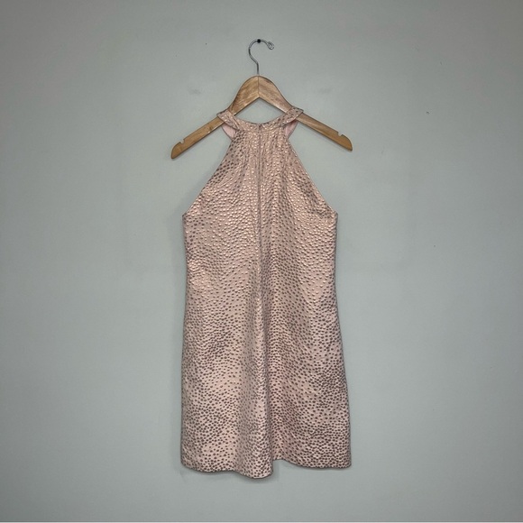Amanda Uprichard Dress Women’s Small Pink Rose Gold Polka Dot Halter Mini NWT - Picture 7 of 10